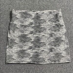 Urban Behavior Black and White Patterned Mini Skirt